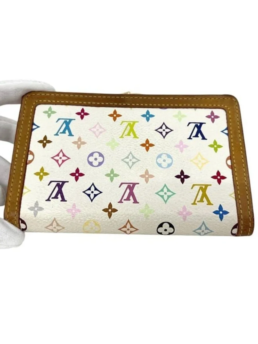 Louis Vuitton Bifold Wallet Portomonevier Viennois Gamaguchi White Blanc